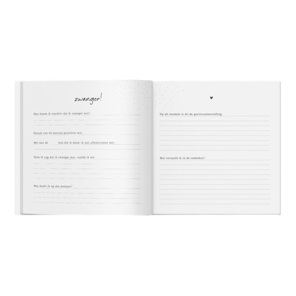 Mijn negen maanden dagboek - Wit Fyllbooks