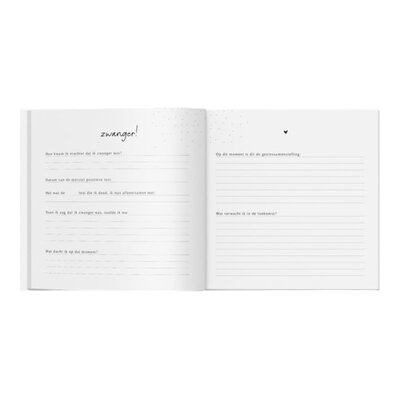 Mijn negen maanden dagboek - Wit Fyllbooks