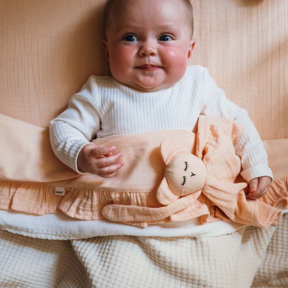 Wiegdeken cotton fleece Malaga 100x75 cm warm white Wiegdeken cotton fleece Malaga 100x75 cm warm white