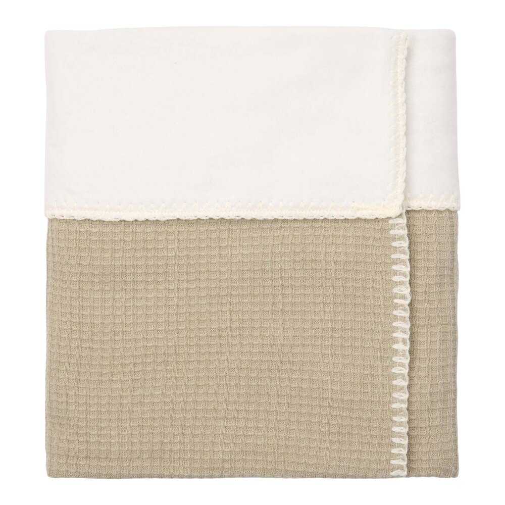 Wiegdeken cotton fleece Malaga 100x75 cm sage Wiegdeken cotton fleece Malaga 100x75 cm sage