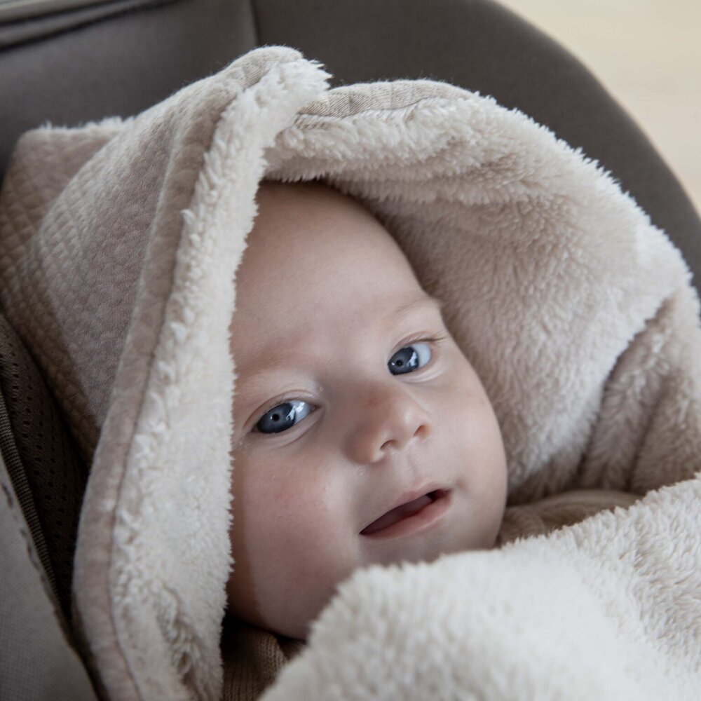 Voetenzak Maxi Cosi winter losange met superzachte teddy Camel