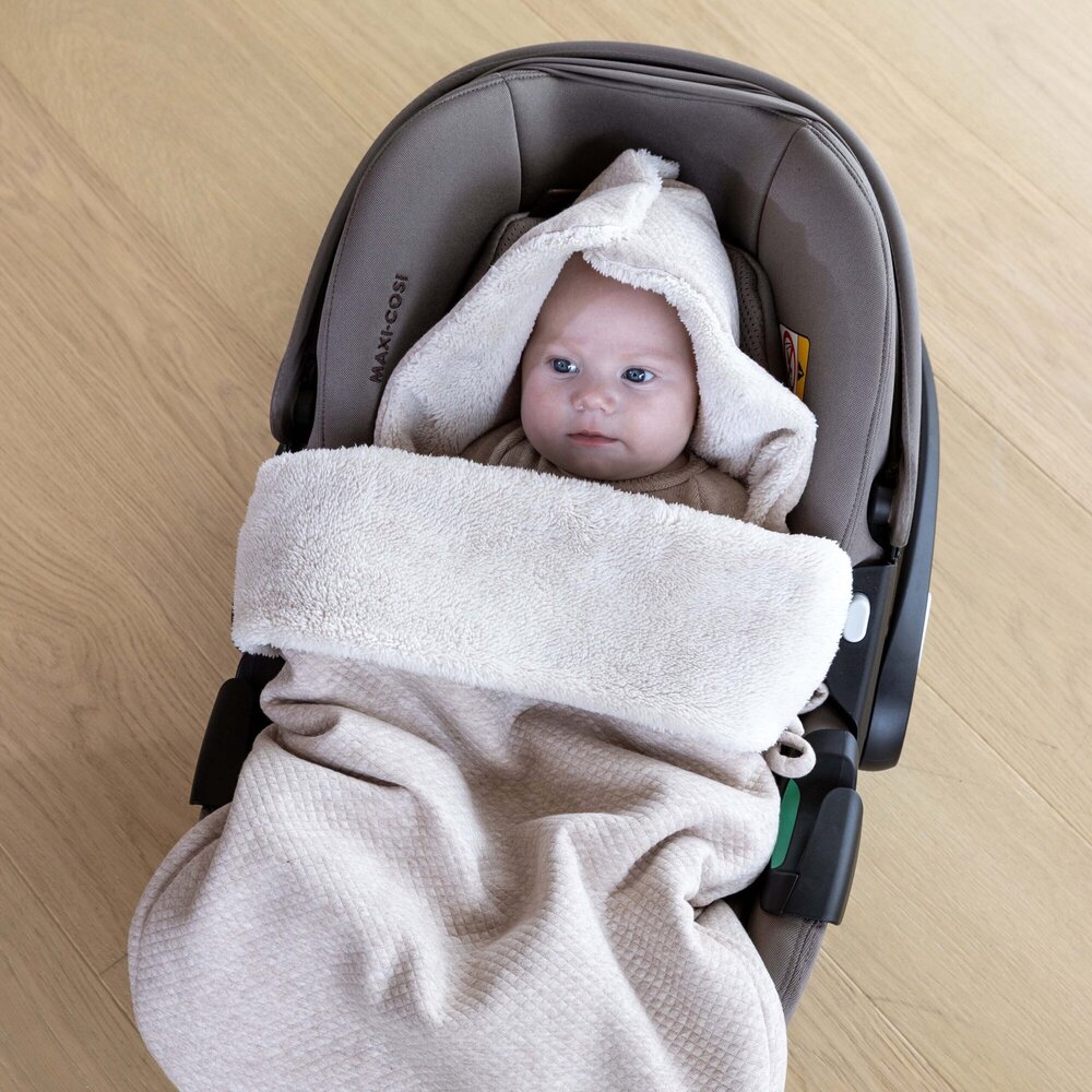 Voetenzak Maxi Cosi winter losange met superzachte teddy Camel