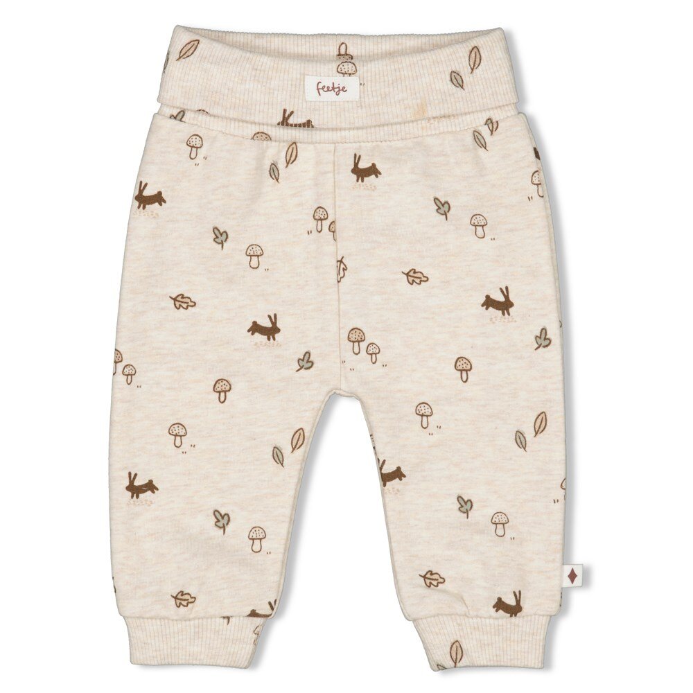 Broek little forest friends Offwhite melange