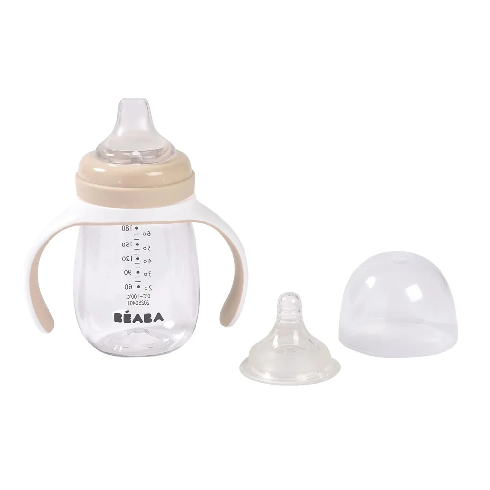 Evolutieve 2-in-1 meegroeifles 210ml Clay