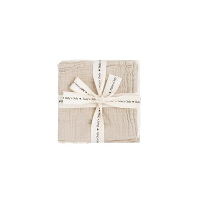 Monddoekje Tender beige/linen - 30x30 - 3-pack beige/linen Monddoekje Tender beige/linen - 30x30 - 3-pack beige/linen