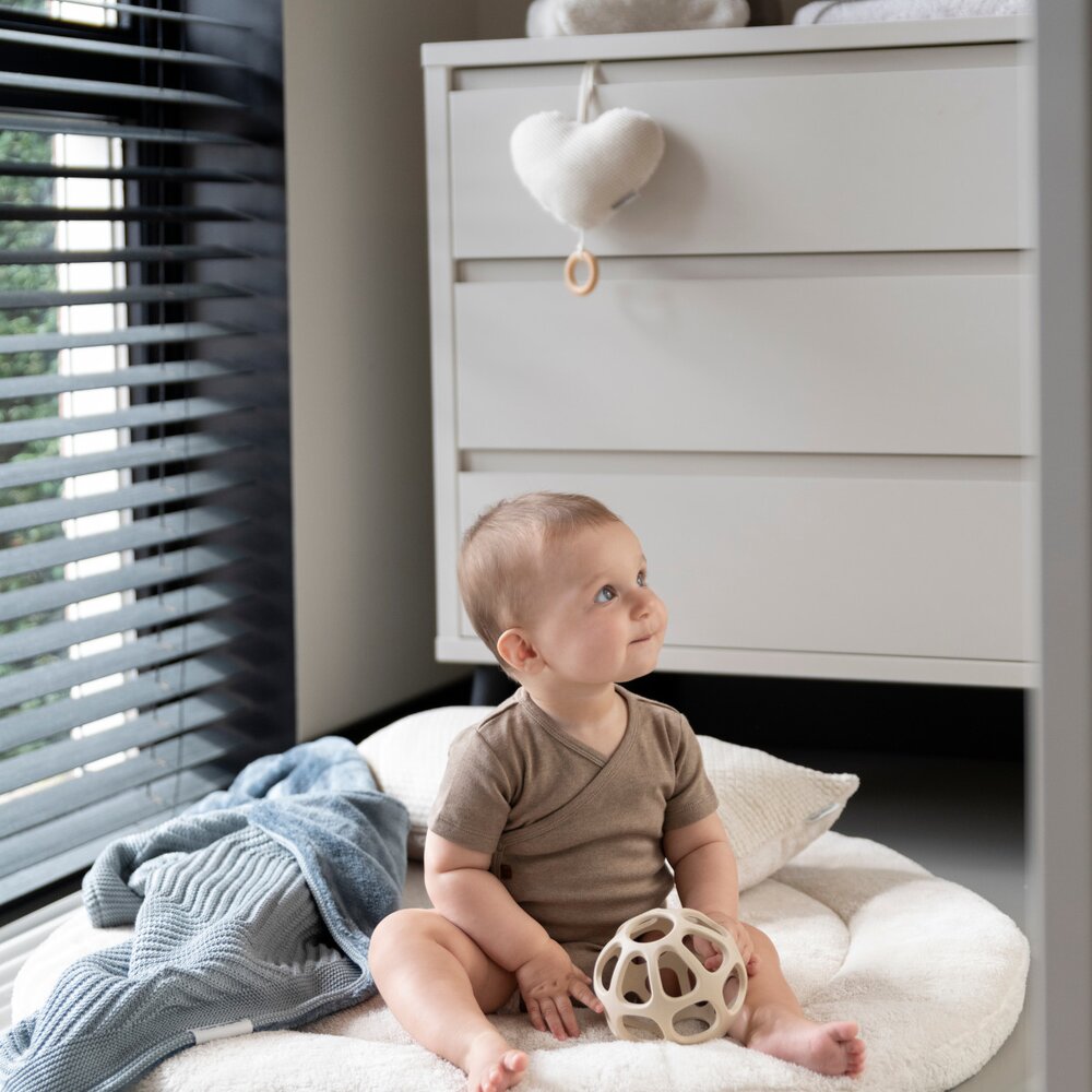 Ledikantdeken teddy Grace Nordic blue