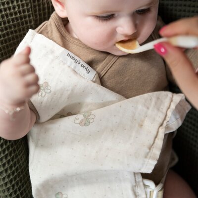 Monddoekje Tender 30x30 - 3-pack beige/clover gr