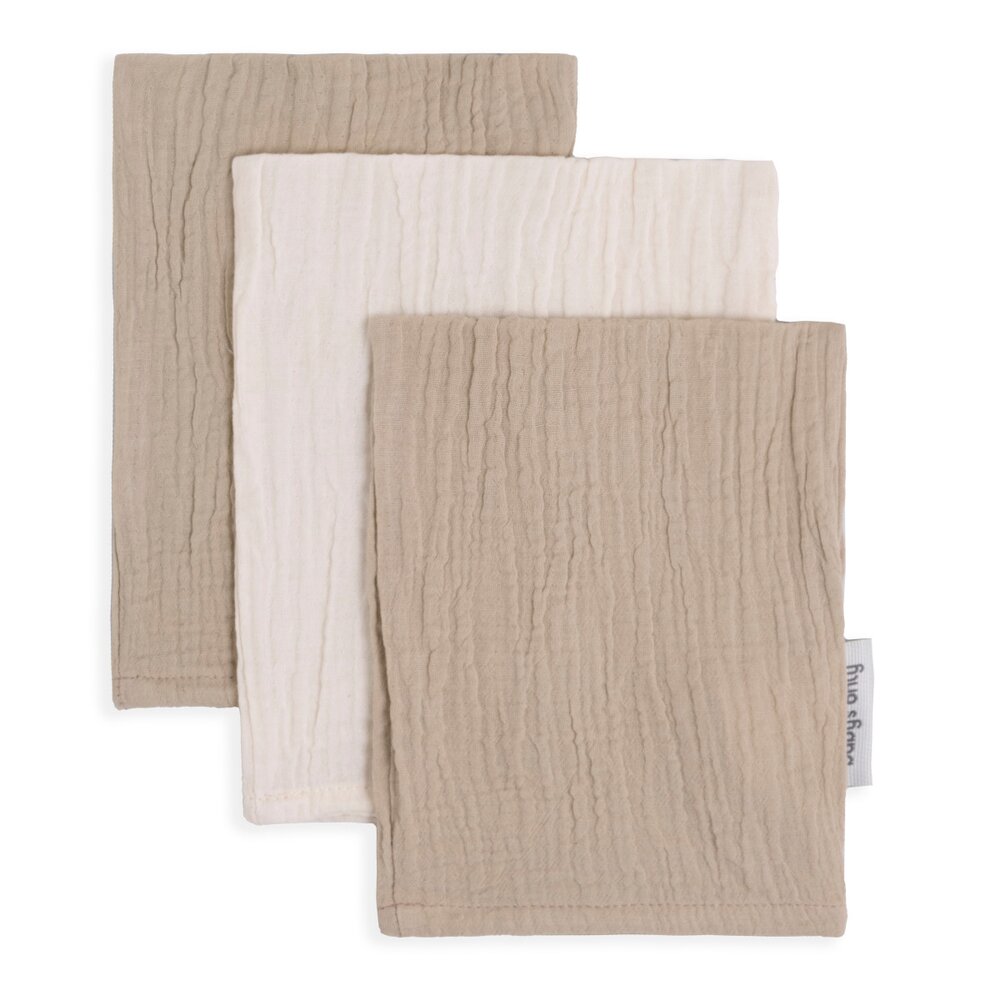 Washandje Tender beige/linen - 3-pack beige/linen Washandje Tender beige/linen - 3-pack beige/linen