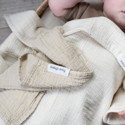 Monddoekje Tender 30x30 - 3-pack beige/clover gr