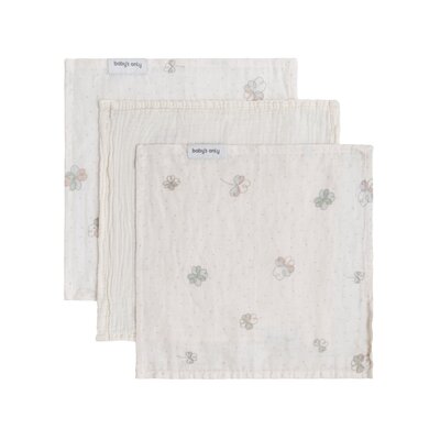 Monddoekje Tender 30x30 - 3-pack linen/clover gr