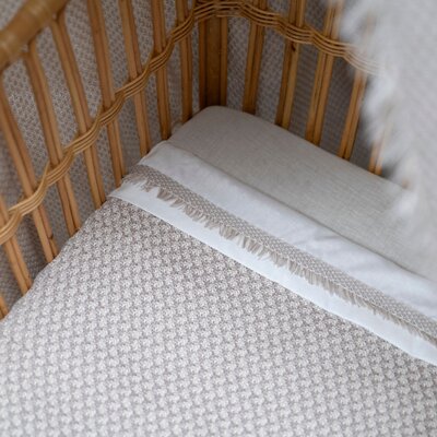 Ledikantlaken gebreide bies Happiness urban taupe/ecr Ledikantlaken gebreide bies Happiness urban taupe/ecr