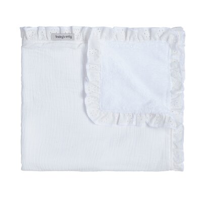 Wiegdeken teddy Calm wit wit