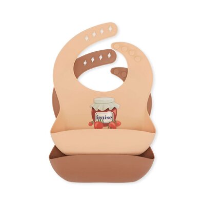 Set van 2 siliconen slabbetjes Fraise