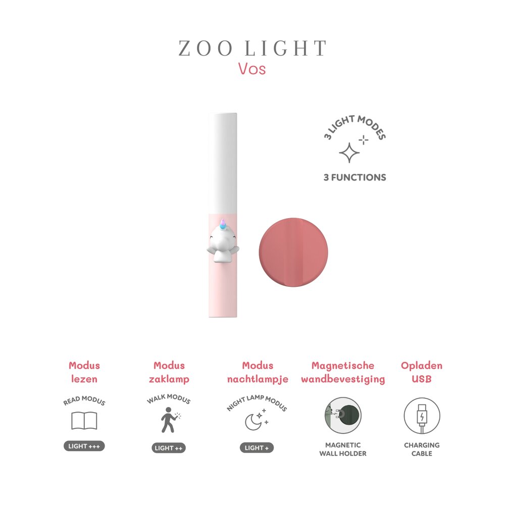 Zoo Light (lees)lampje unicorn