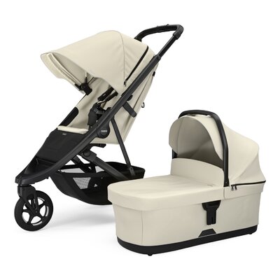 Spring 2 - Compacte all-terrain kinderwagen Soft beige on Black
