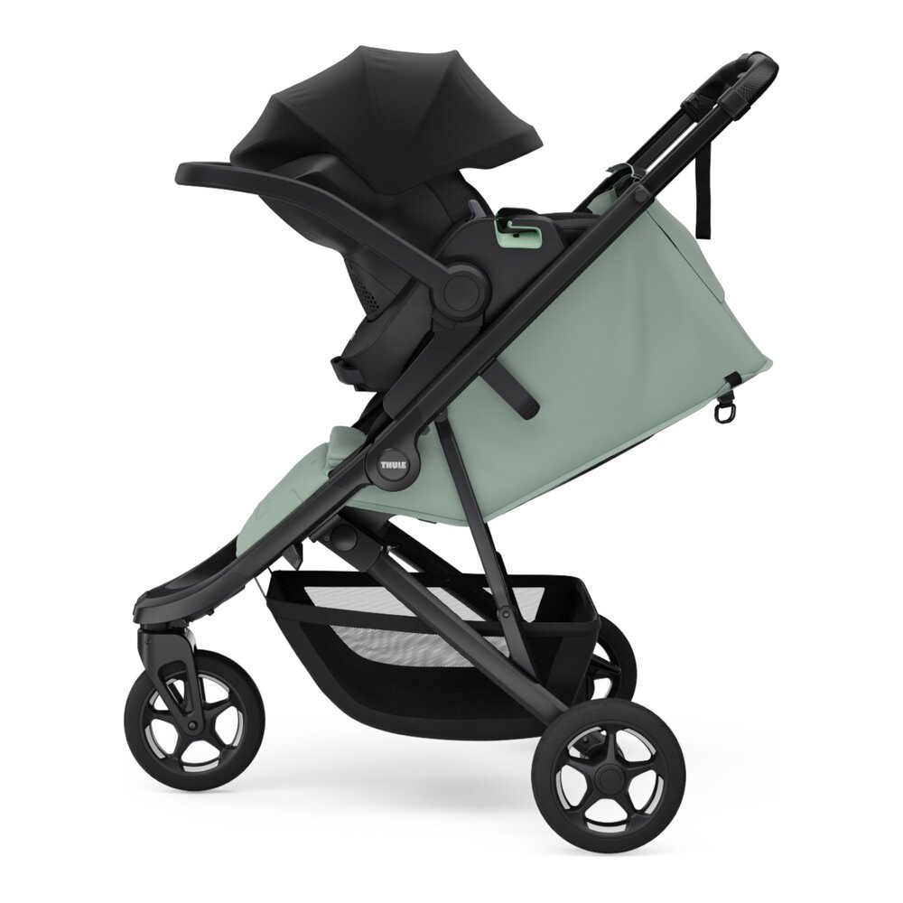 Spring 2 - Compacte all-terrain kinderwagen Mist Green on Black