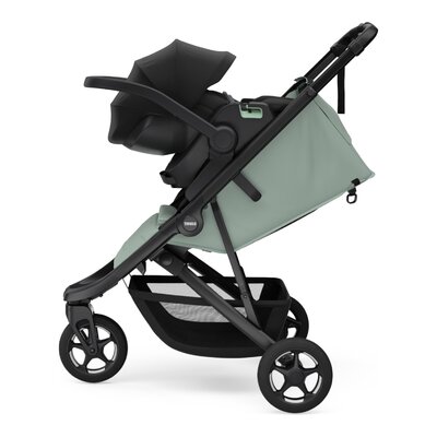 Spring 2 - Compacte all-terrain kinderwagen Mist Green on Black
