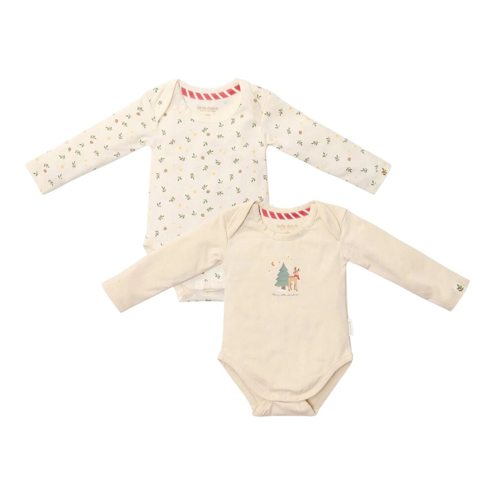 2-pack romper lange mouw Little Christmas