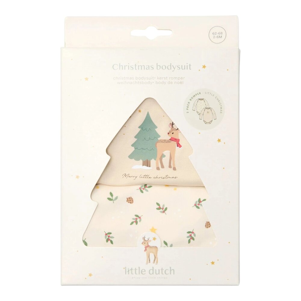 2-pack romper lange mouw Little Christmas