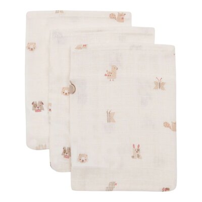 Hydrofiel Washandje 15x20cm (3pack) Animal friends