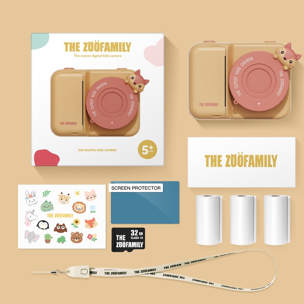 3-in-1 Instant print kindercamera fox