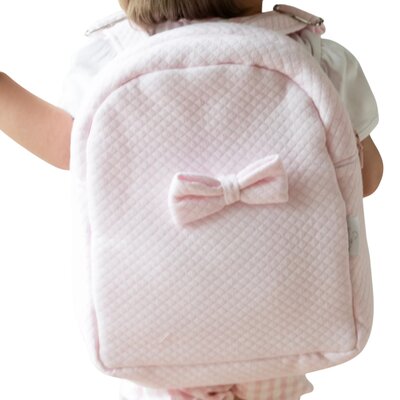 Rugzak in losange + strik Roze Rugzak in losange + strik Roze