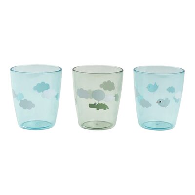 Yummy mini glass 3 pcs Happy clouds Green