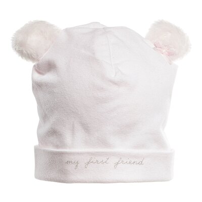 Babymuts met oortjes Roze
