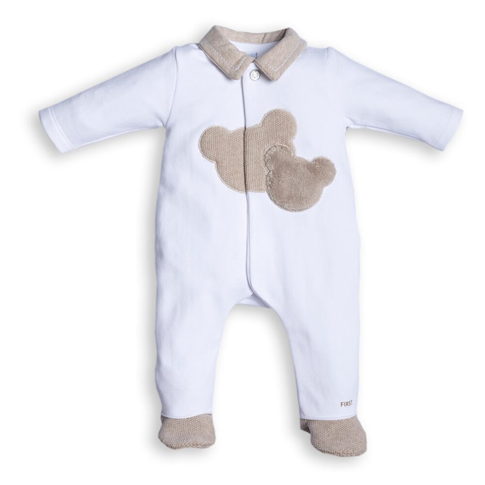 Babypakje met beertjes Beige