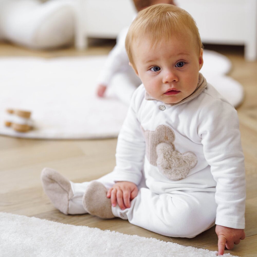 Babypakje met beertjes Beige