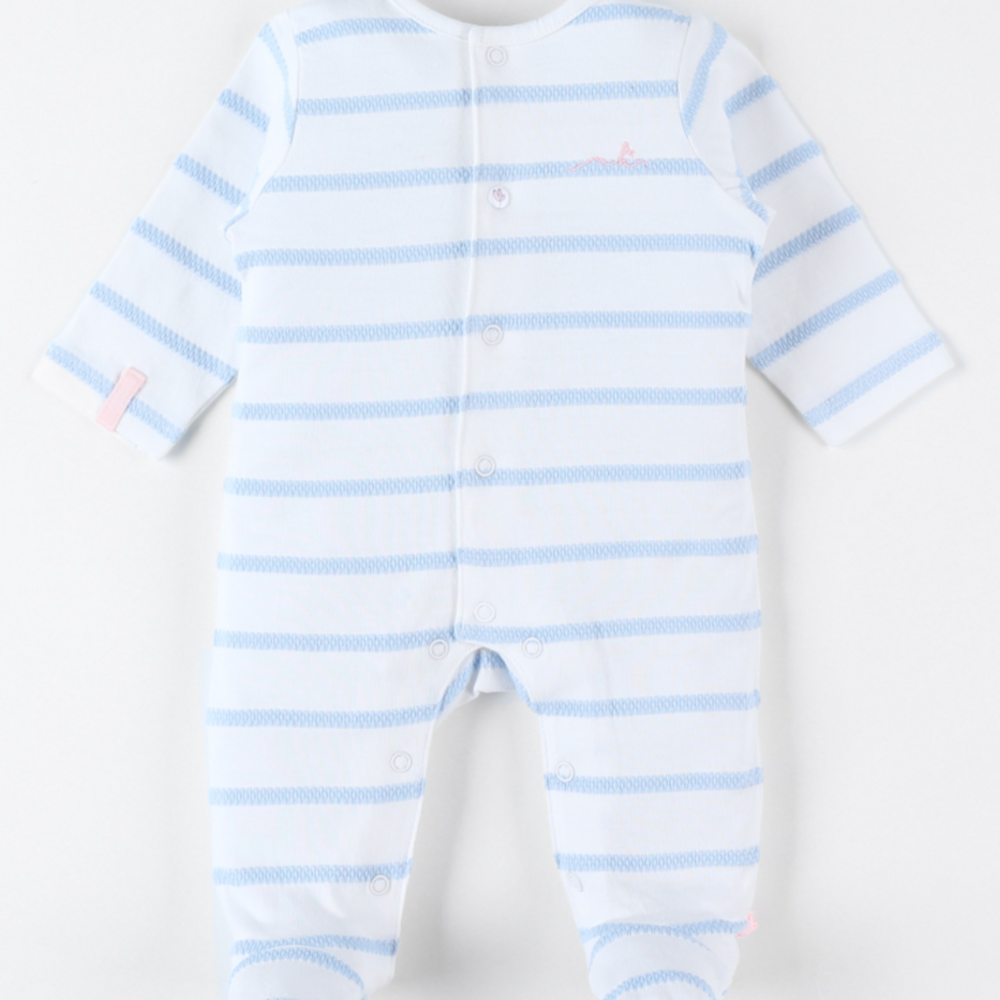 Pyjama wit/blauw gestreept Wit