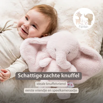 Knuffel olifant roze Fanfan