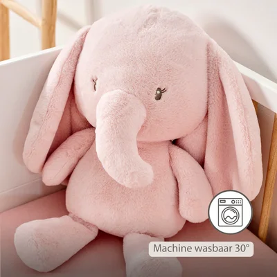 Maxi knuffel olifant 60 cm roze Fanfan