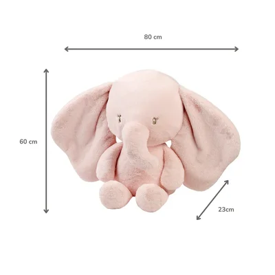 Maxi knuffel olifant 60 cm roze Fanfan