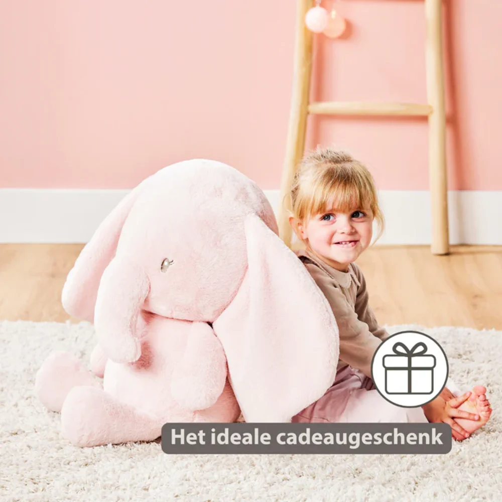 Maxi knuffel olifant 60 cm roze Fanfan
