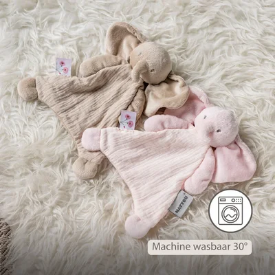 Mini doudou olifant FanFan Zand    Mini doudou olifant FanFan Zand