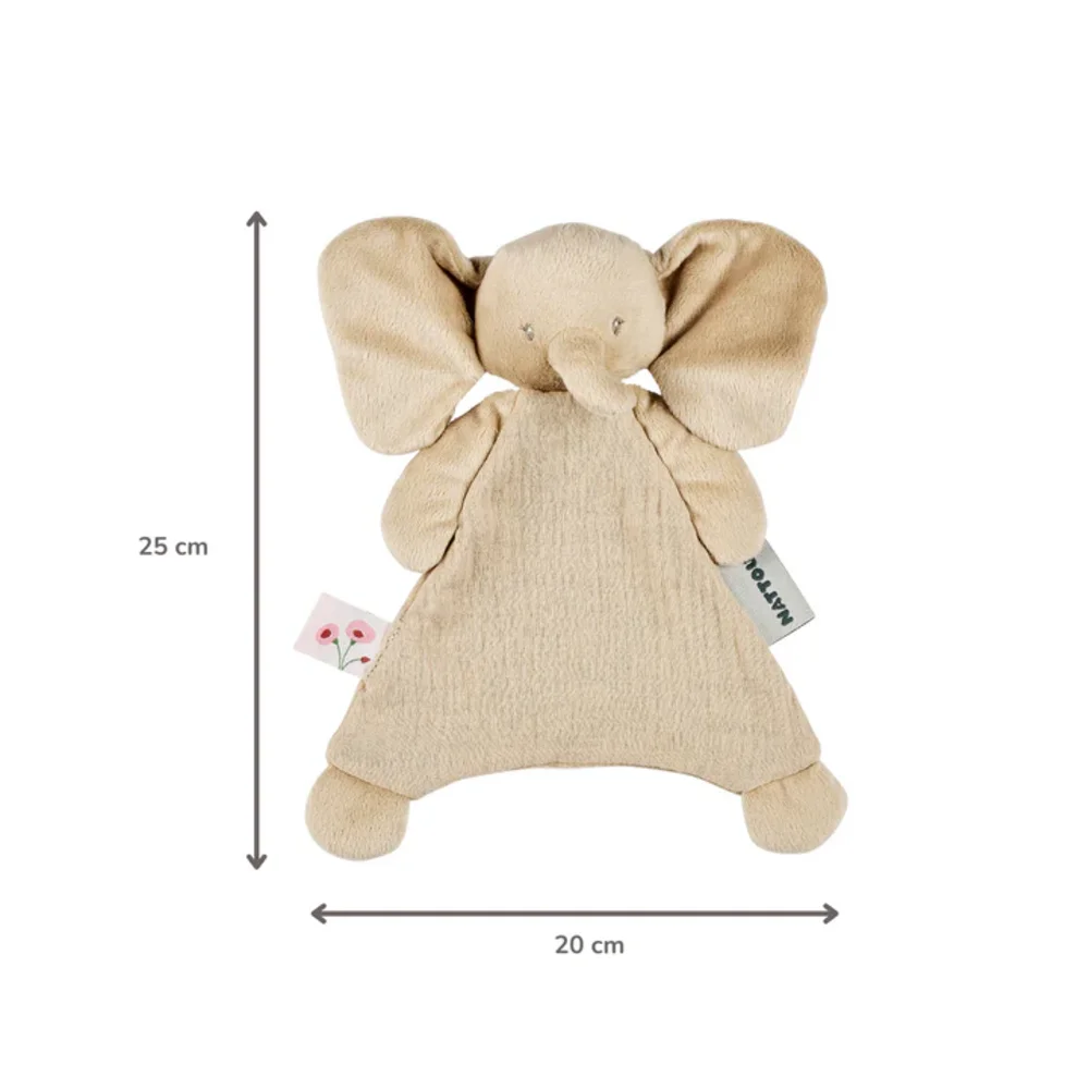 Mini doudou olifant FanFan Zand    Mini doudou olifant FanFan Zand