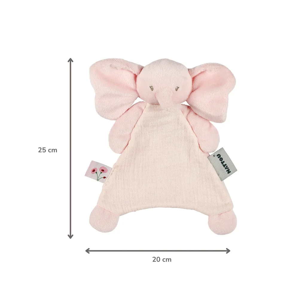 Mini doudou olifant roze Fanfan