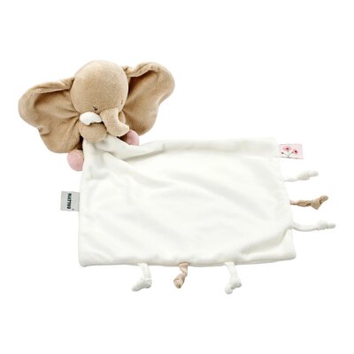 Doudou knuffel olifant 27x27 cm gebroken wit Fanfan