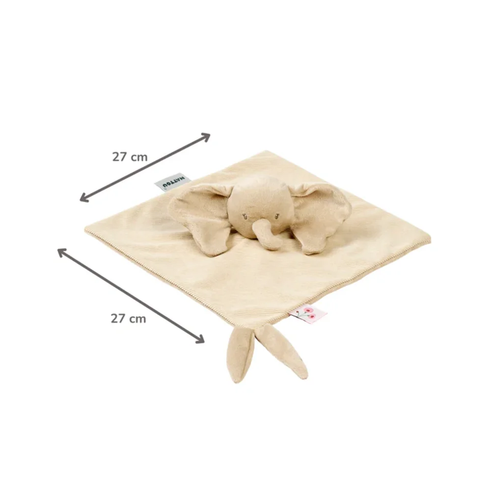 Doudou olifant corduroy zand Fanfan