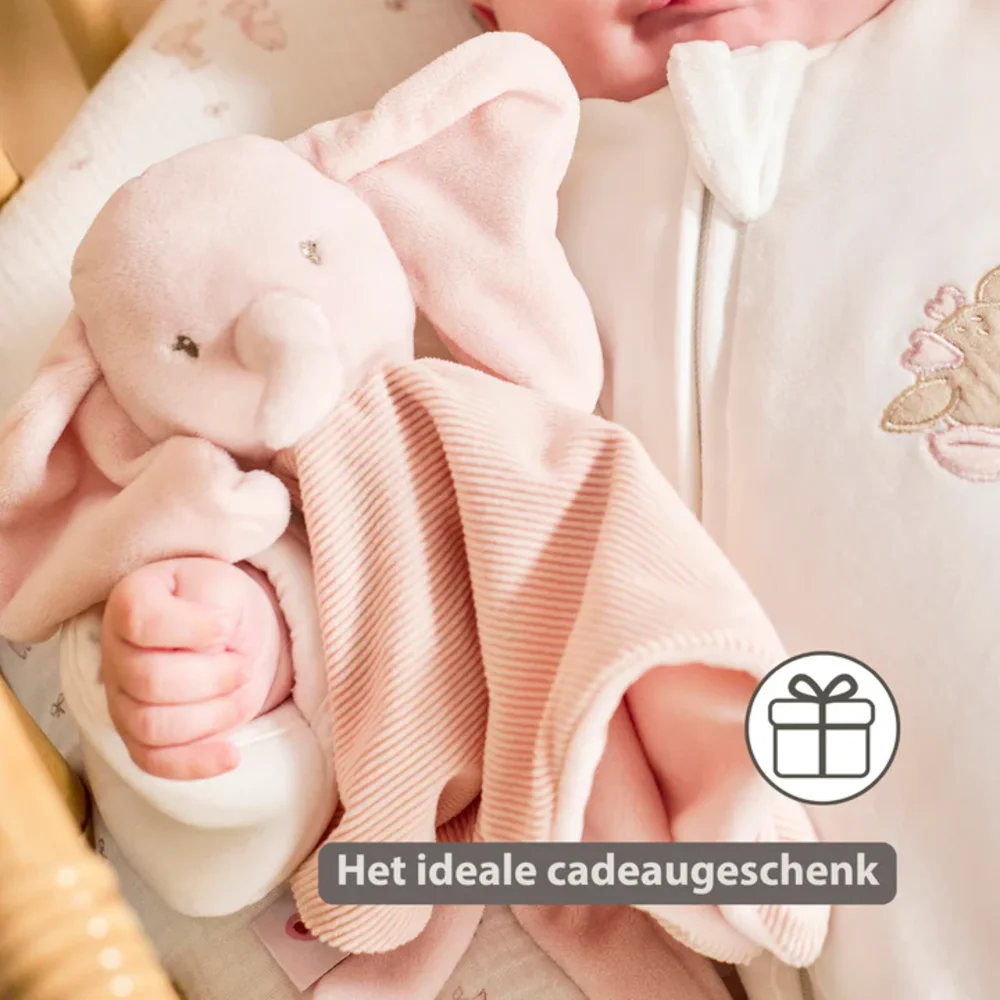 Doudou olifant corduroy roze Fanfan