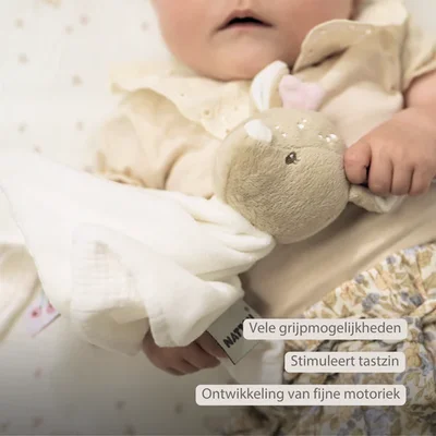 Doudou velours hinde gebroken wit Fanfan