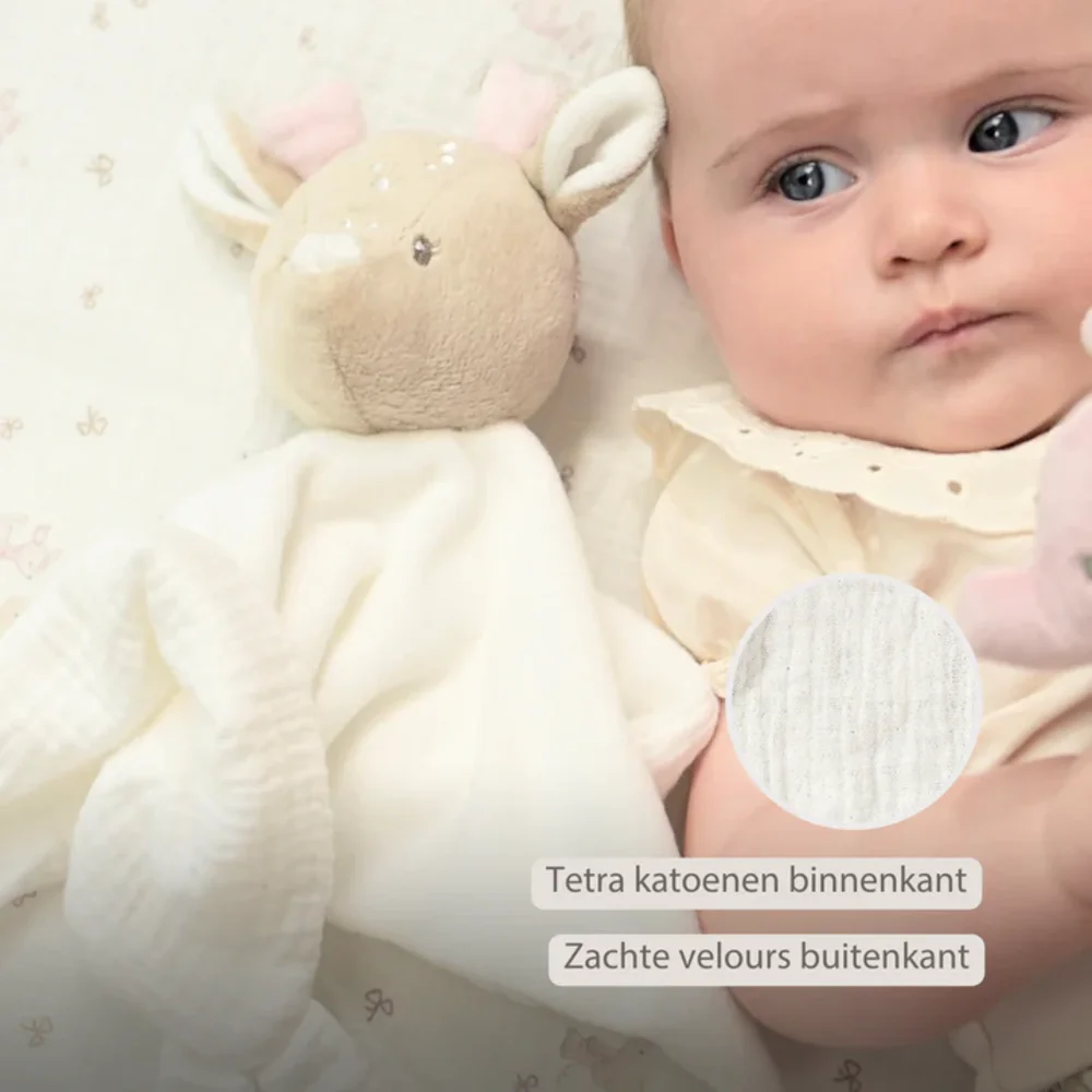 Doudou velours hinde gebroken wit Fanfan