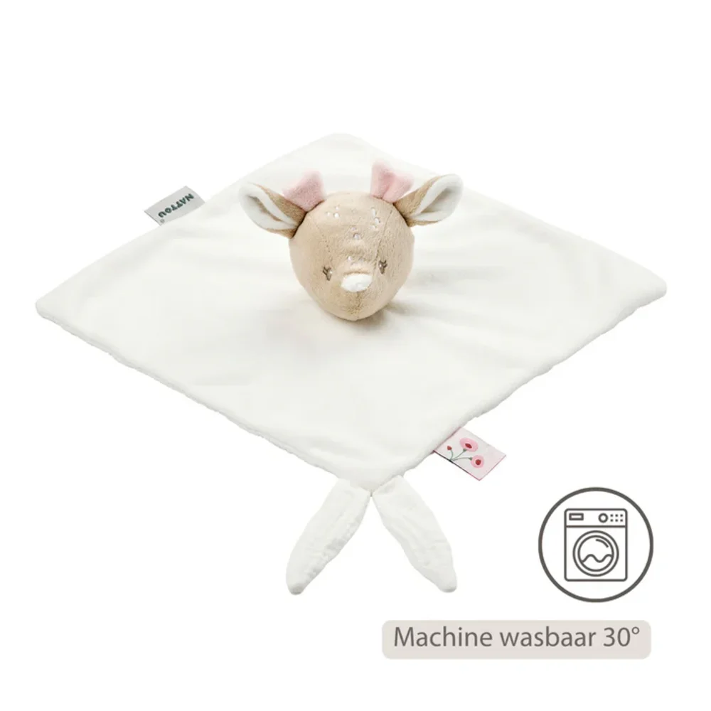 Doudou velours hinde gebroken wit Fanfan