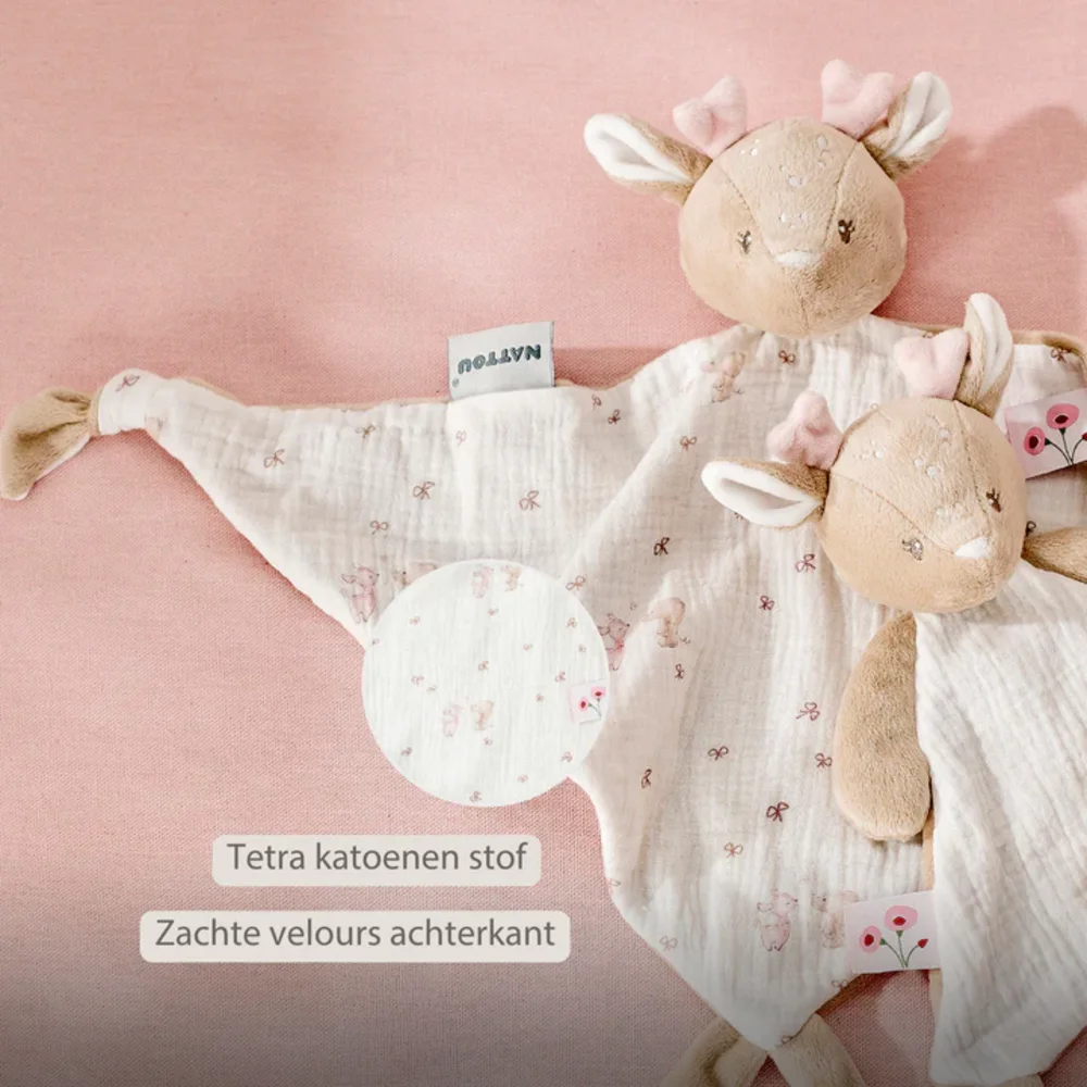 Maxi-doudou bedrukte swaddle hinde roze Fanfan