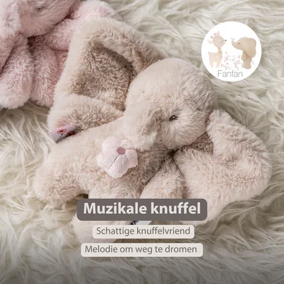 Mini-muziektrekker olifant zand Fanfan Mini-muziektrekker olifant zand Fanfan