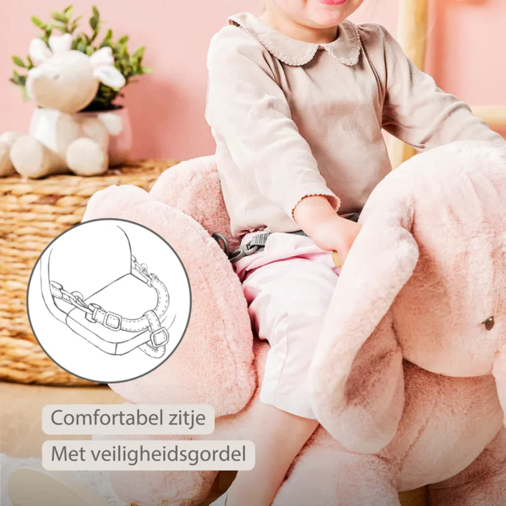Schommelpaard Fanfan olifant Oud roze Schommelpaard Fanfan olifant Oud roze