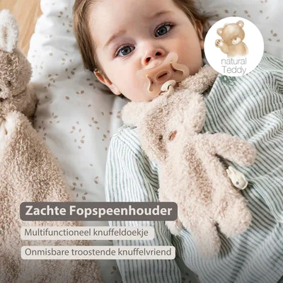 Doudou fopspeenhouder konijn beige Teddy