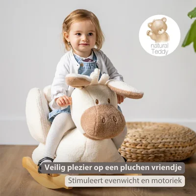 Teddy schommelpaard ezel ecru Teddy Teddy schommelpaard ezel ecru Teddy