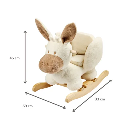 Teddy schommelpaard ezel ecru Teddy Teddy schommelpaard ezel ecru Teddy